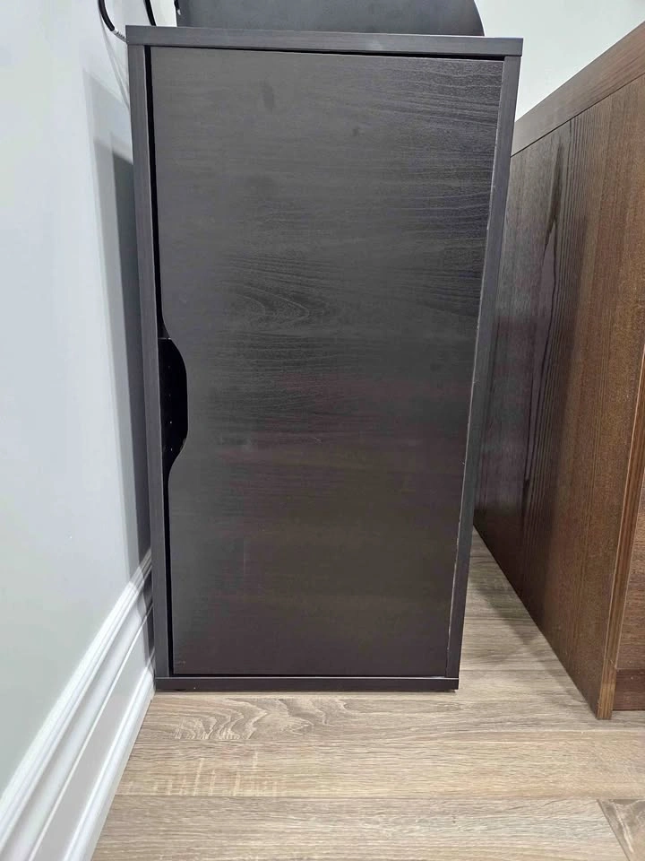 Black Storage Cabinet with Adjustable Shelf – Excellent Conditio