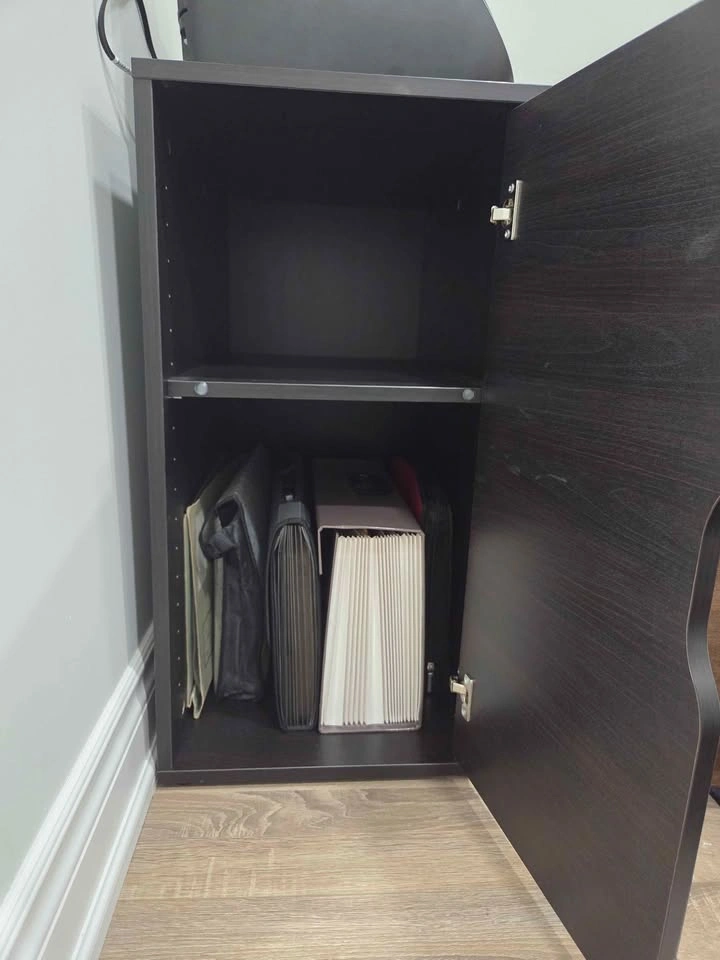Black Storage Cabinet with Adjustable Shelf – Excellent Conditio - photo 2