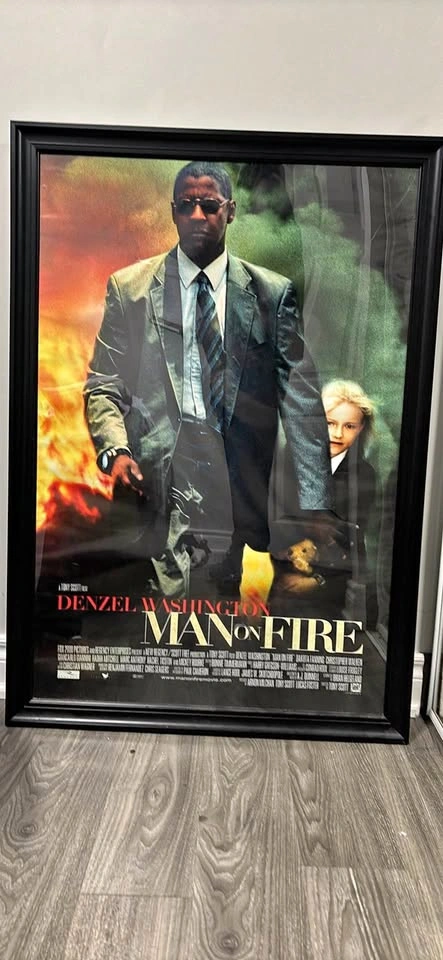 Denzel Washington Man on Fire Movie Poster Framed