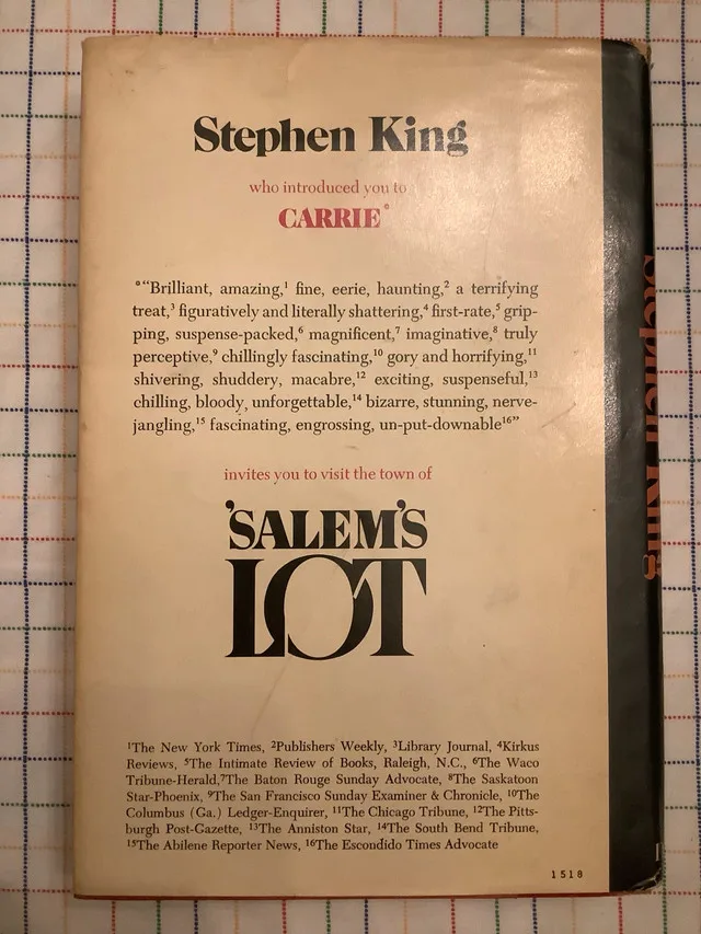 Salems Lot by Stephen King Book Club Edition image indicator(2)