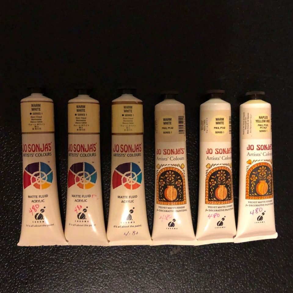 Artist Paints 75 ml * 6 Warm White (5) and Yellow (1) - photo 4