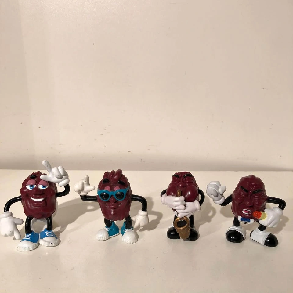 Vintage 1980s California Raisins PVC Figurines - Set of 4