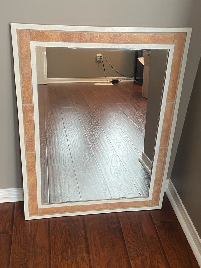 Wall Mirror with Tile Frame (26”x34”)