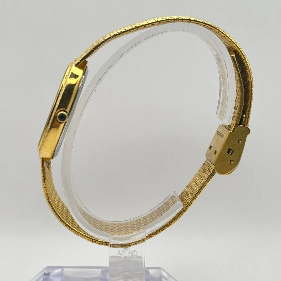 Vintage SANDOZ Gold Oval Swiss Diamond Quartz Ladies Watch - photo 4