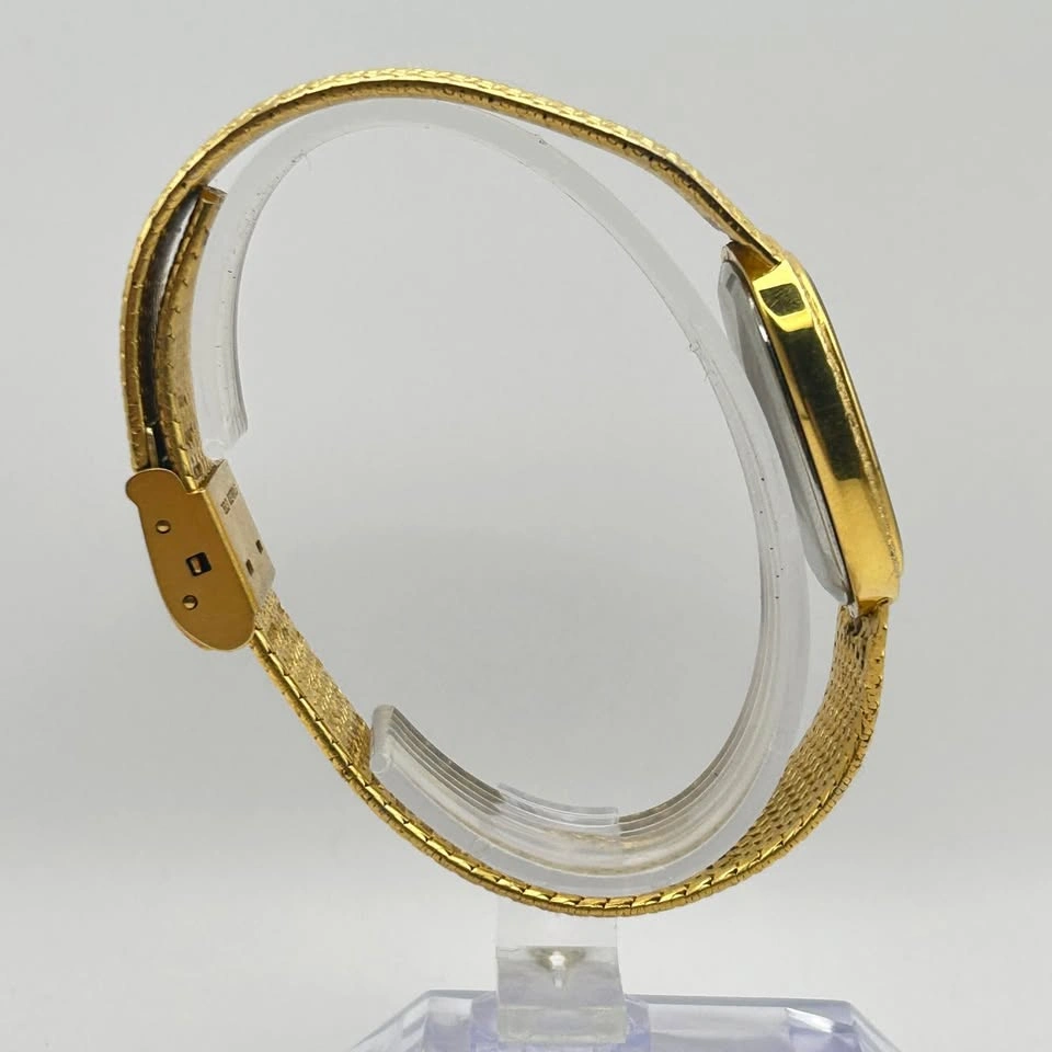 Vintage SANDOZ Gold Oval Swiss Diamond Quartz Ladies Watch - photo 5