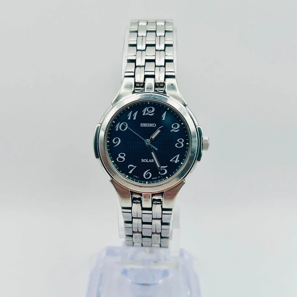 [Near MINT] Seiko Solar V118-0CM4 Quartz Black Dial Mens' Watch - photo 2