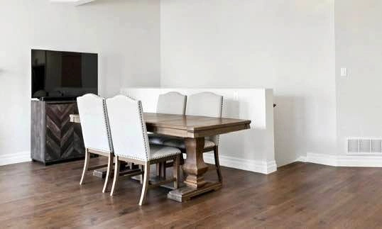 Trestle Dining Table with Extension Leaf