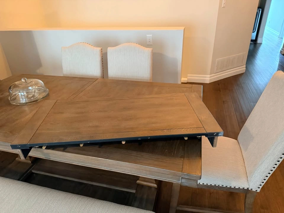 Trestle Dining Table with Extension Leaf - photo 4