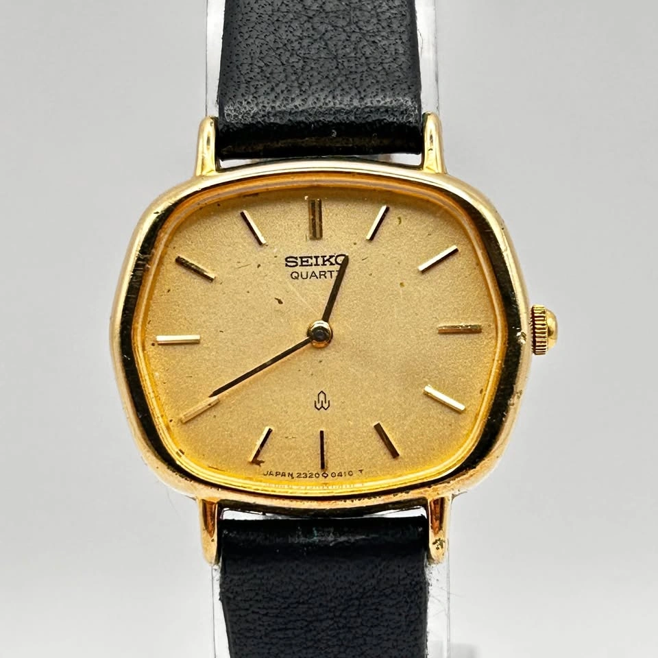 Seiko Watch Women 25mm Champagne Dial Gold Tone Hexagon