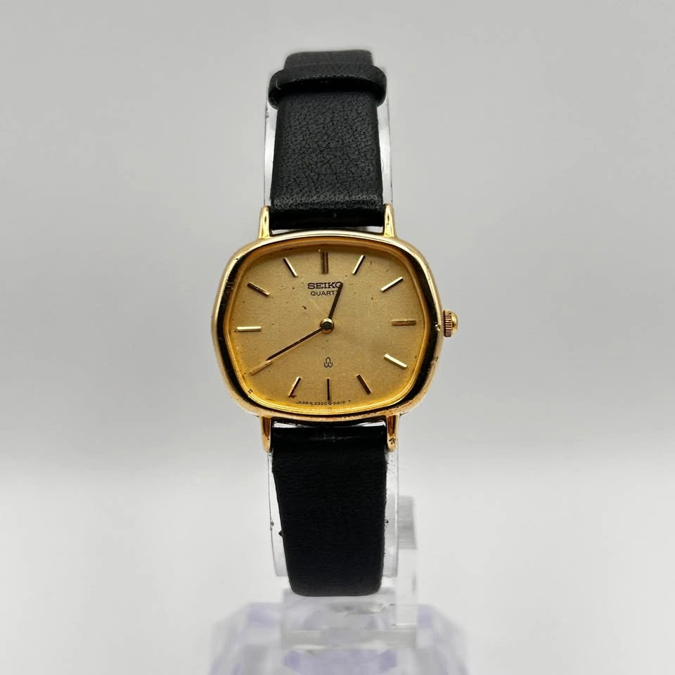 Seiko Watch Women 25mm Champagne Dial Gold Tone Hexagon - photo 2