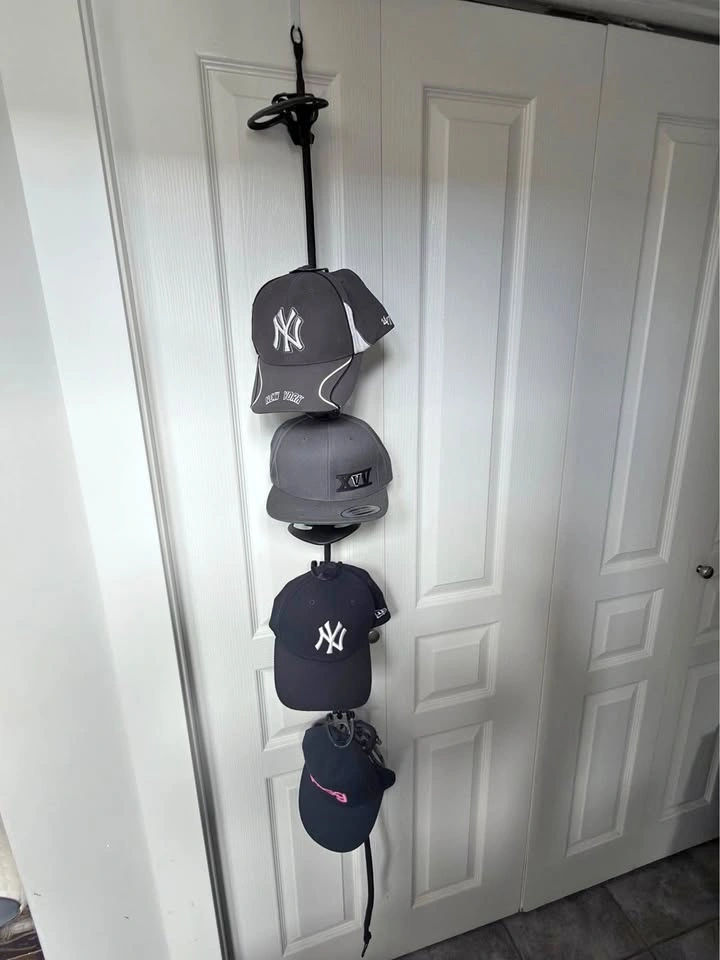 Over-the-Door Baseball Cap Organizer, Holds Up to 12 Hats