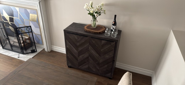 Chevron Pattern Accent Cabinet - photo 3