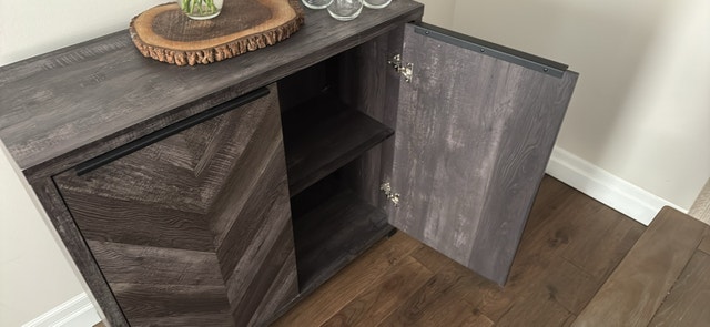 Chevron Pattern Accent Cabinet - photo 4