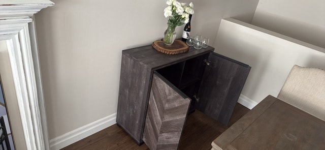 Chevron Pattern Accent Cabinet - photo 5