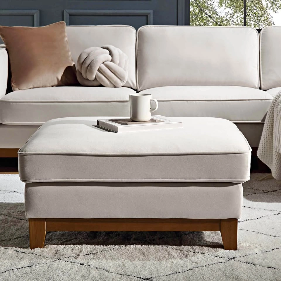 Velvet Ottoman