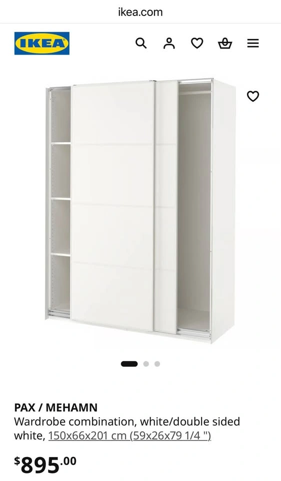 IKEA PAX / MEHAMN Wardrobe Combination 150x66x201 cm - photo 2