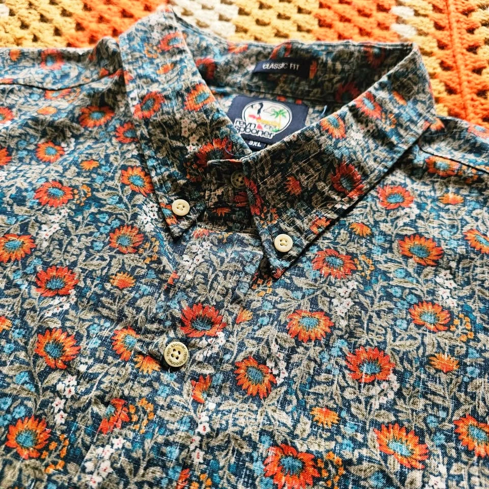 3XL 90s Mens Reyn Spooner Floral Hawaiian Shirt Made in Korea