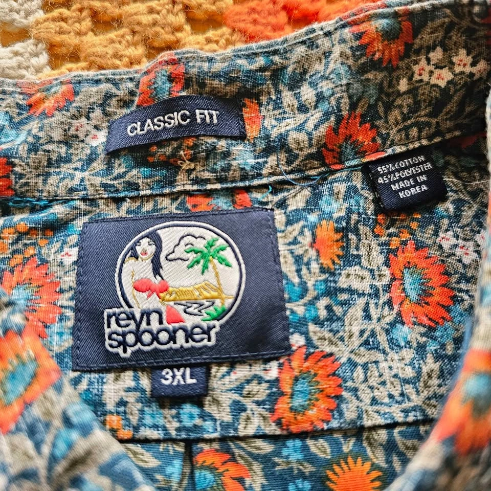 3XL 90s Mens Reyn Spooner Floral Hawaiian Shirt Made in Korea - photo 3