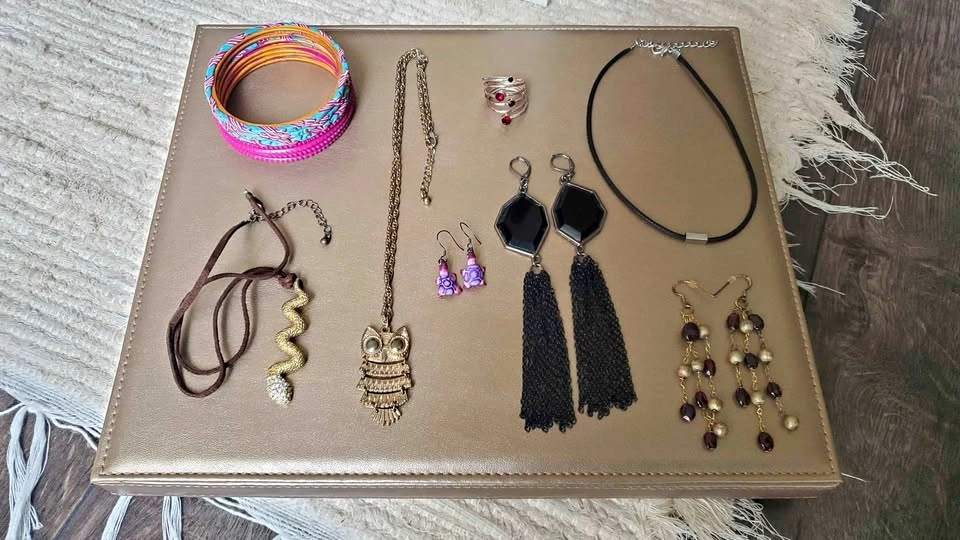 Jewelry (bracelets, necklaces, earrings, ring)