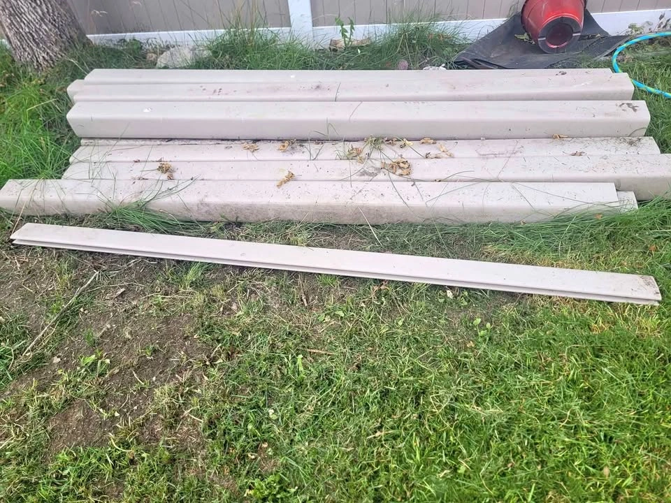 Vinyl fence post and crossbeams