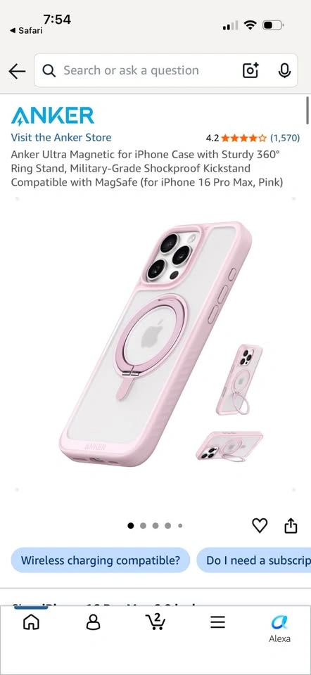 New- Magnetic case with stand for iPhone 16 Plus - photo 2