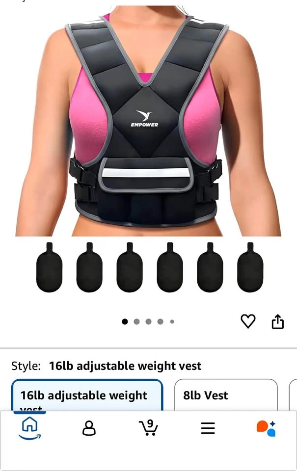 New- 16lb Adjustable Weighted Vest