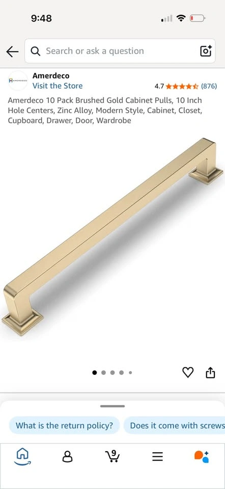 New 10 pack Gold cabinet pulls - photo 2