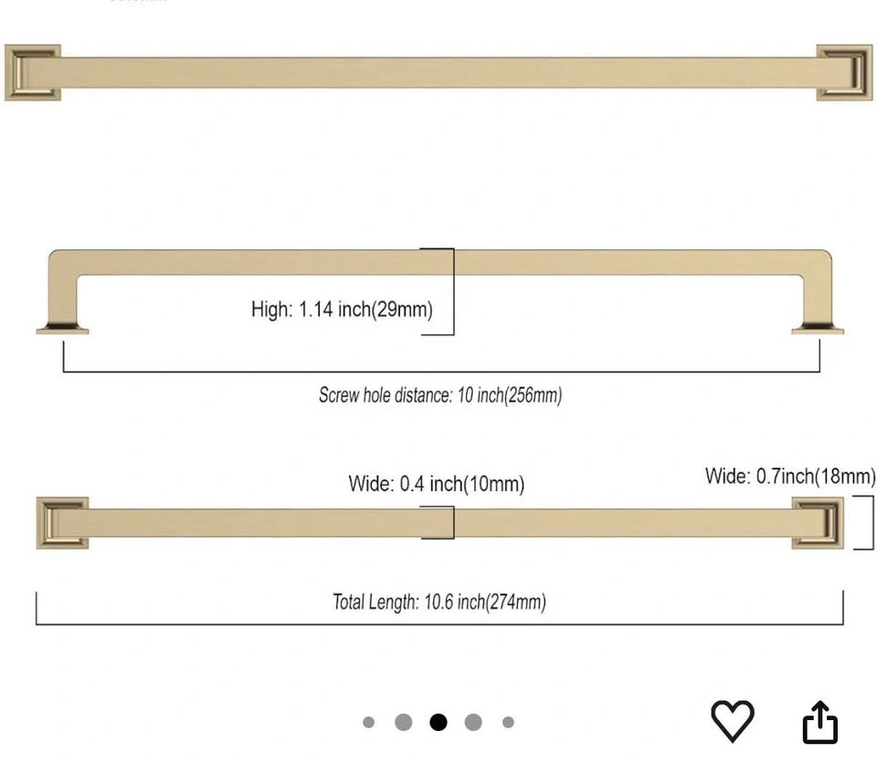 New 10 pack Gold cabinet pulls - photo 4