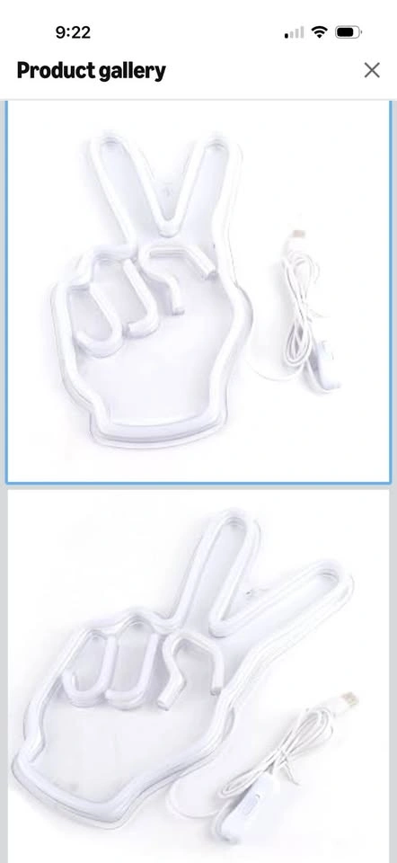 New- Neon Peace Sign LED Light - photo 3
