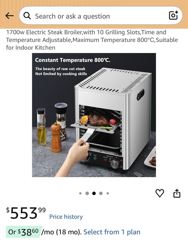 Newha 1700W Electric Steak Broiler