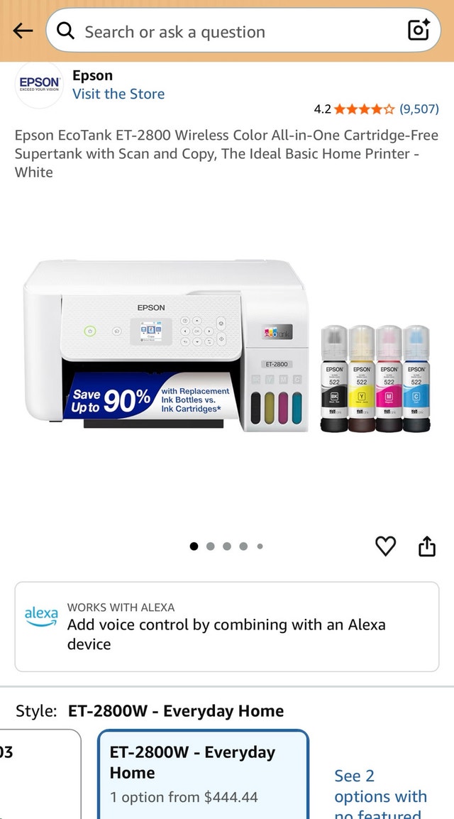 Epson EcoTank ET-2800 Wireless Color All-in-One Printer
