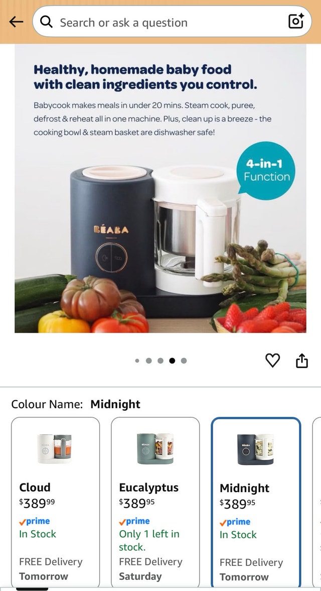 BÉABA Babycook Neo 4-in-1 Baby Food Maker