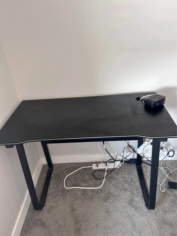 Sleek Black Gaming / Study Desk