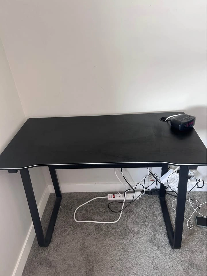 Sleek Black Gaming / Study Desk - photo 3