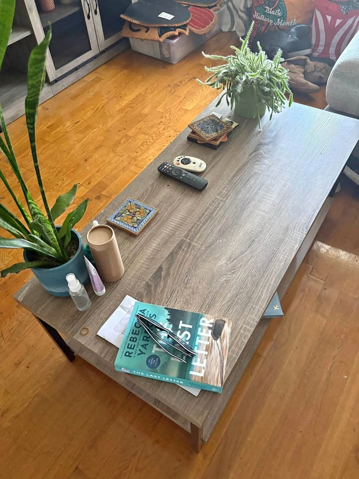 Gray and Black Industrial style Coffee Table $25