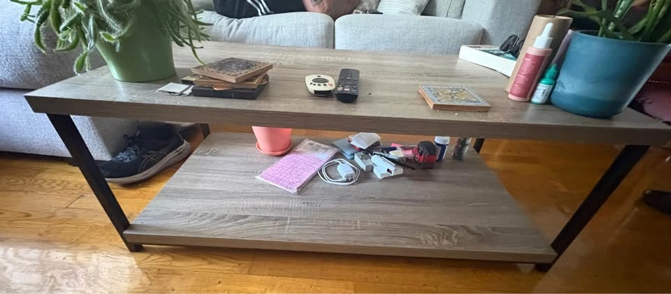 Gray and Black Industrial style Coffee Table $25 - photo 2