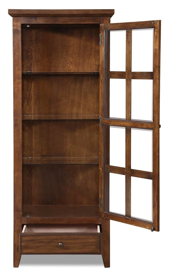 Bardini 28.25" Display Cabinet with Framed Glass Door - Cherry B - photo 2