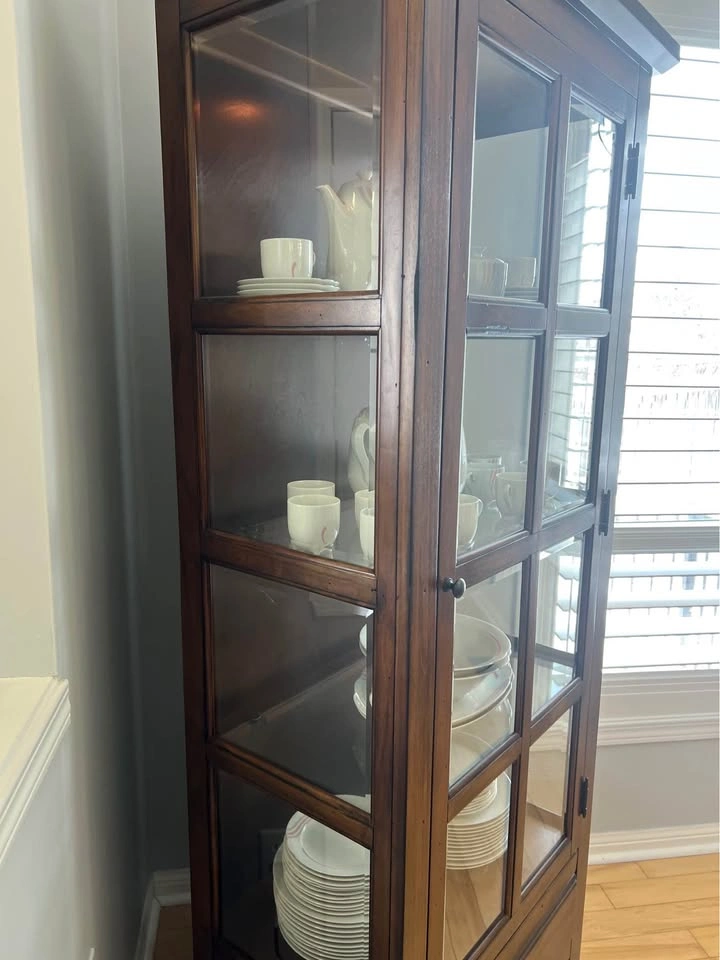 Bardini 28.25" Display Cabinet with Framed Glass Door - Cherry B - photo 5