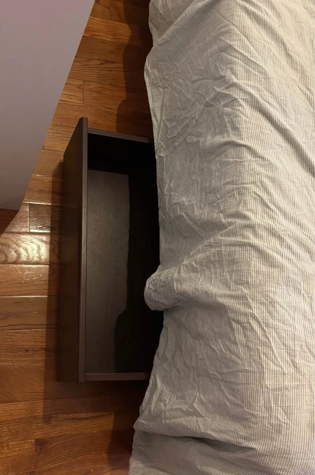 Full-size Wood Bed Frame w/ Storage + Mattress - photo 4
