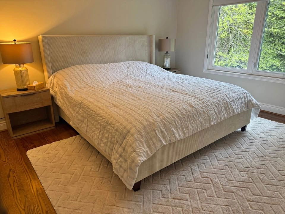 King Upholstered Tufted Bed Frame
