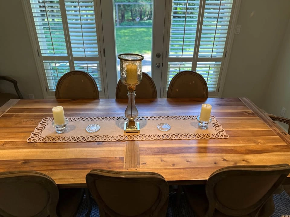 RESTORATION HARDWARE - Rustic Trestle Dining Table with 8 Chairs - photo 2