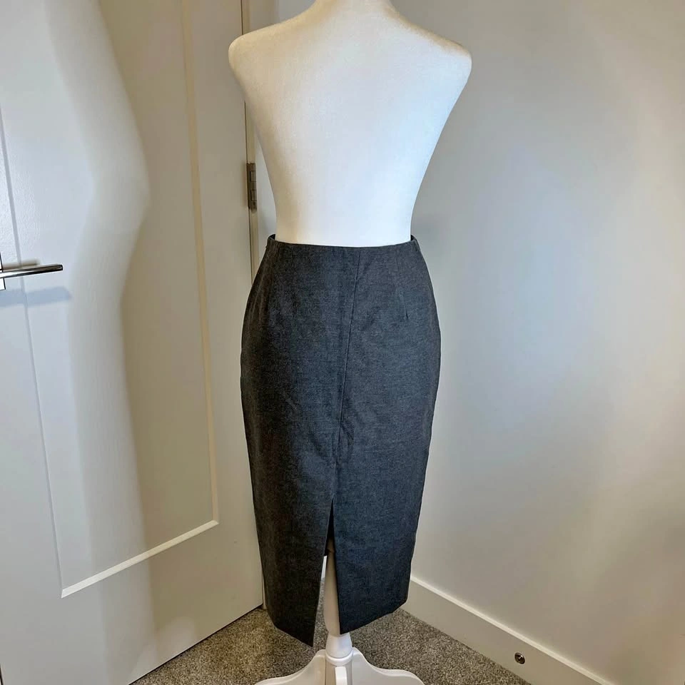 BABATON Long Grey Pencil Skirt - Size 2