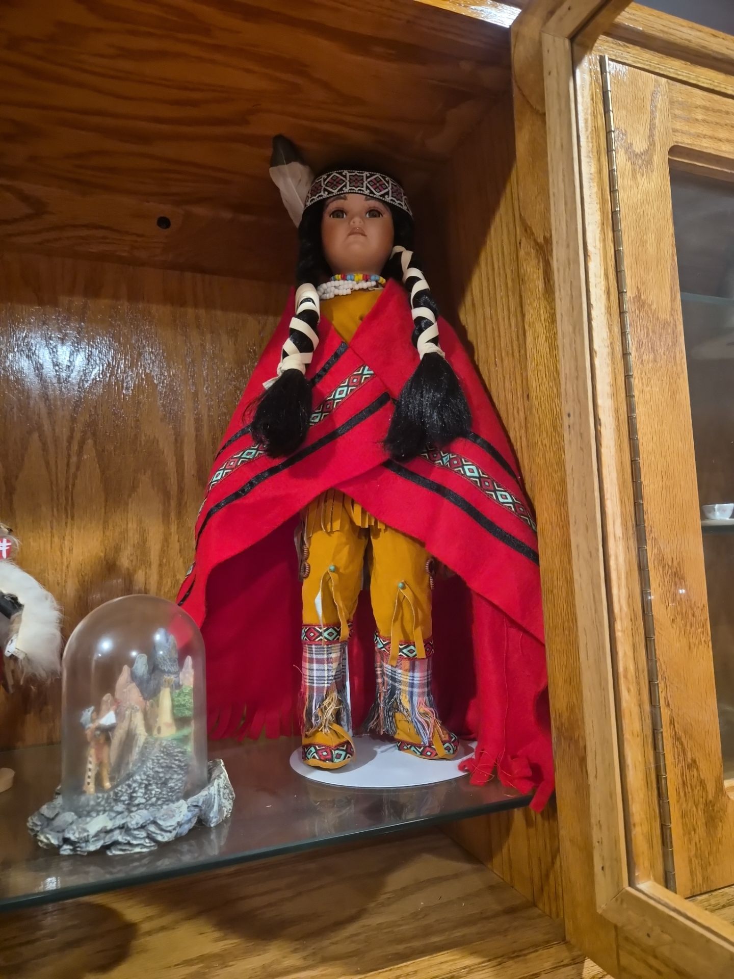 AMERICAN INDIAN GIRL PORCELAIN DOLL - photo 2