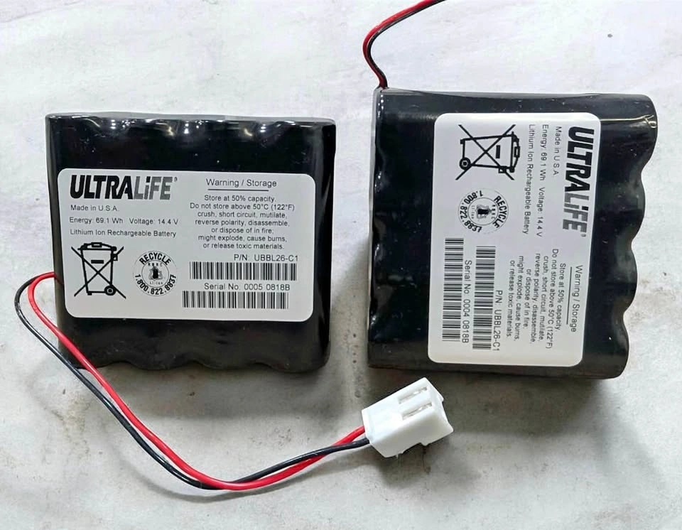 2x Ultralife UBBL26-C1 Lithium Ion Rechargeable Batteries New