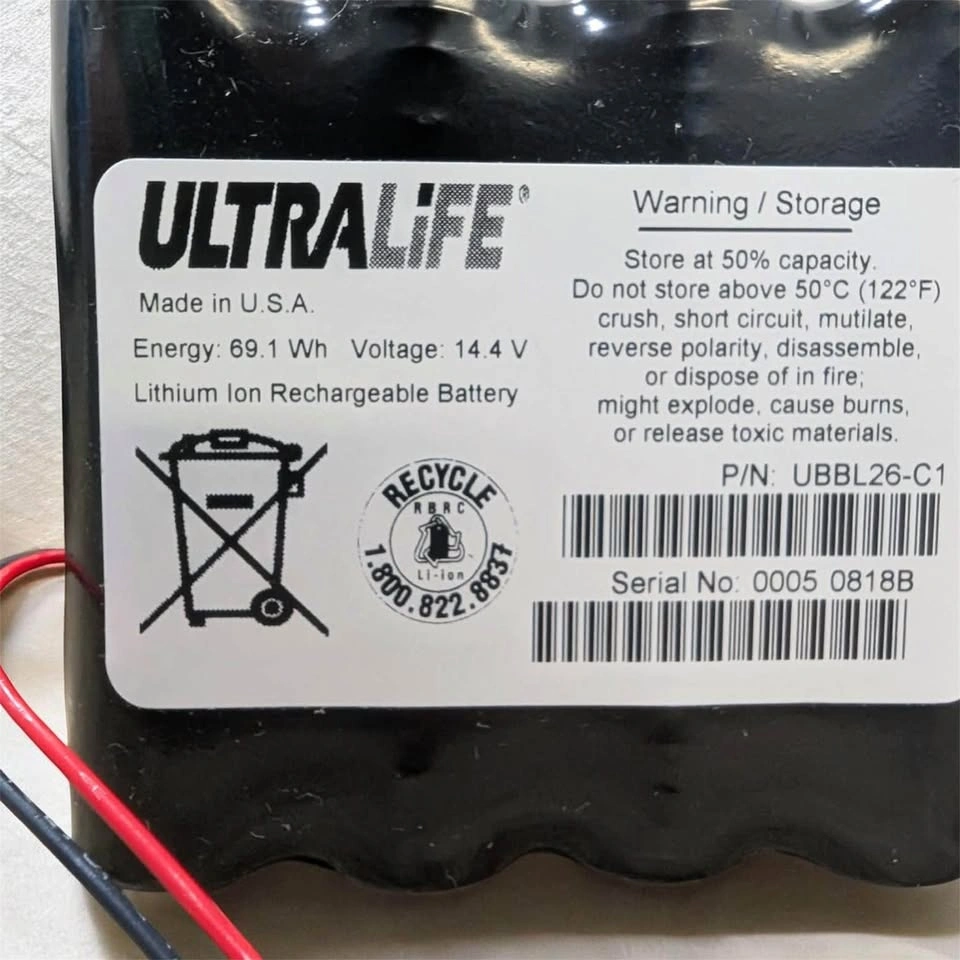2x Ultralife UBBL26-C1 Lithium Ion Rechargeable Batteries New - photo 4
