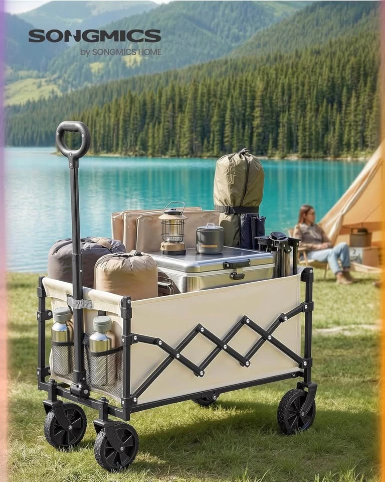 SONGMICS Collapsible Utility Wagon – 400 lbs Capacity - New - photo 3