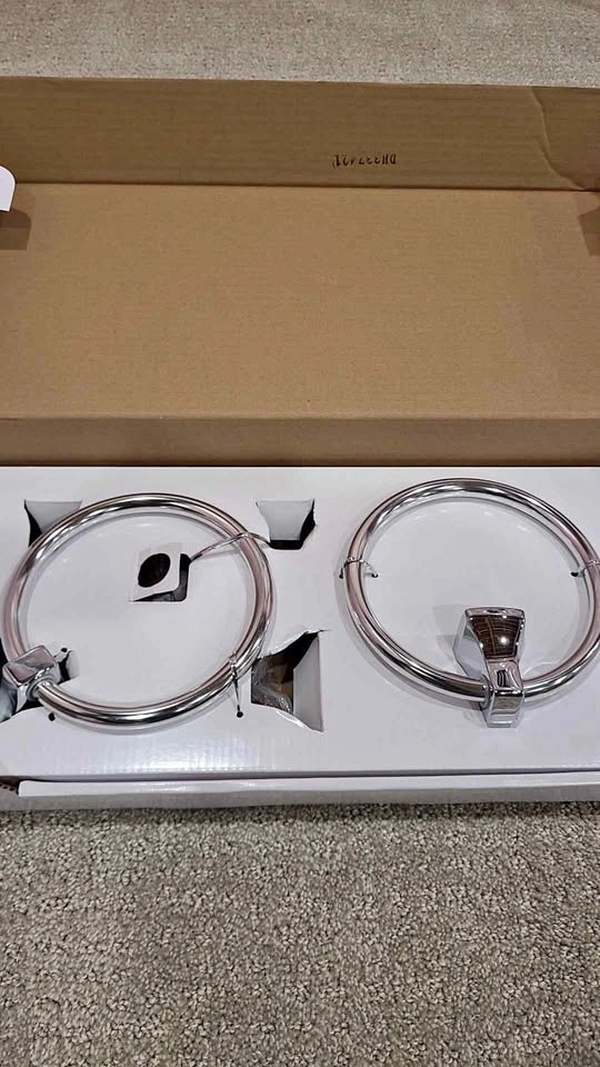 Moen Adler Chrome Towel Rings - Set of 2