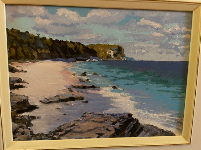 Original Framed Oil Painting – Georgian Bay Beach