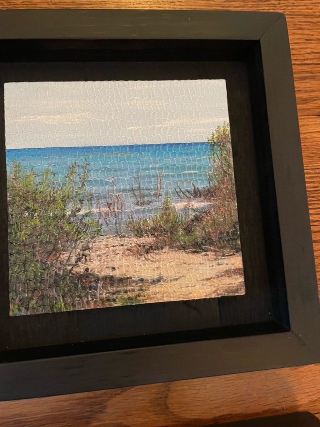 Set of 4 Original Miniature Framed Paintings - photo 3