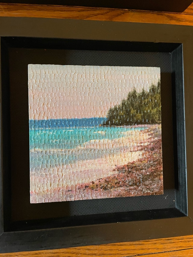 Set of 4 Original Miniature Framed Paintings - photo 5